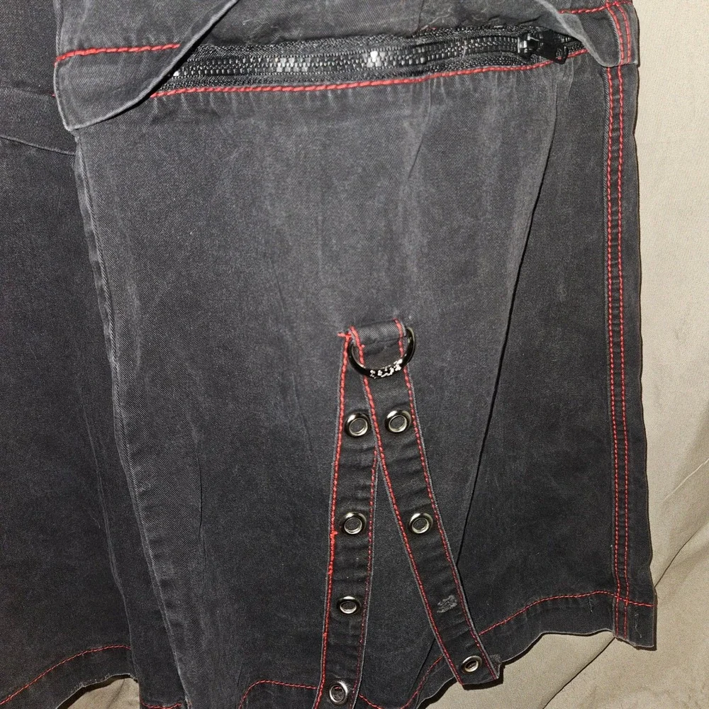 Tripp NYC Black Red Cyber Goth Emo Punk Rock Pants